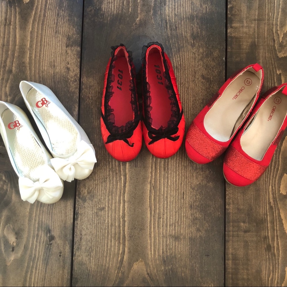 Lot of 3 Girls Shoes